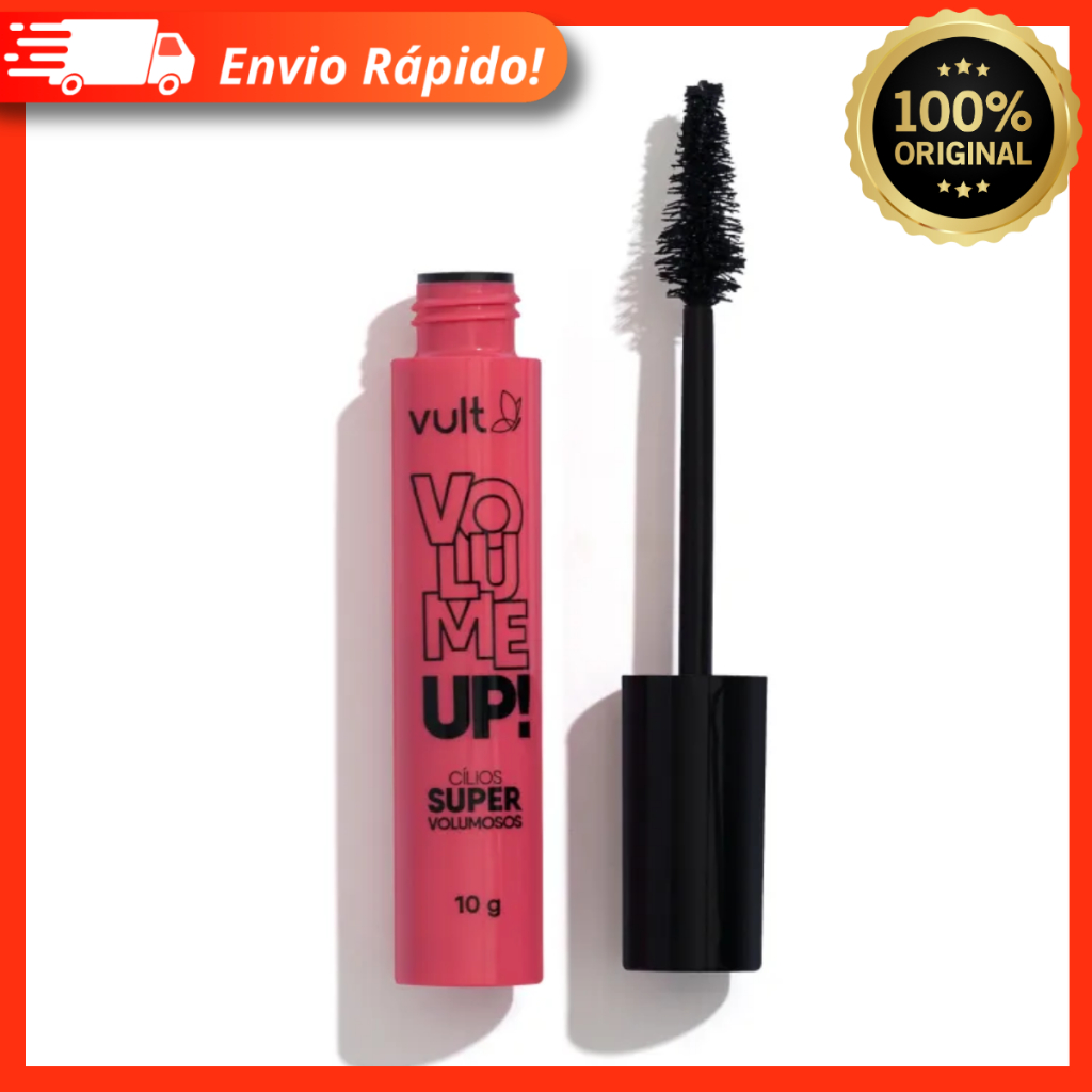 Máscara De Cílios Rímel Volume Up! 10g - Vult - Cílios Super Volumosos, Longa Duração e Vegano