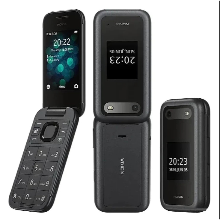 Celular Nokia 2660 Flip 4g Dual Chip Tela Dupla 2,8" e 1,8" Botões Grandes