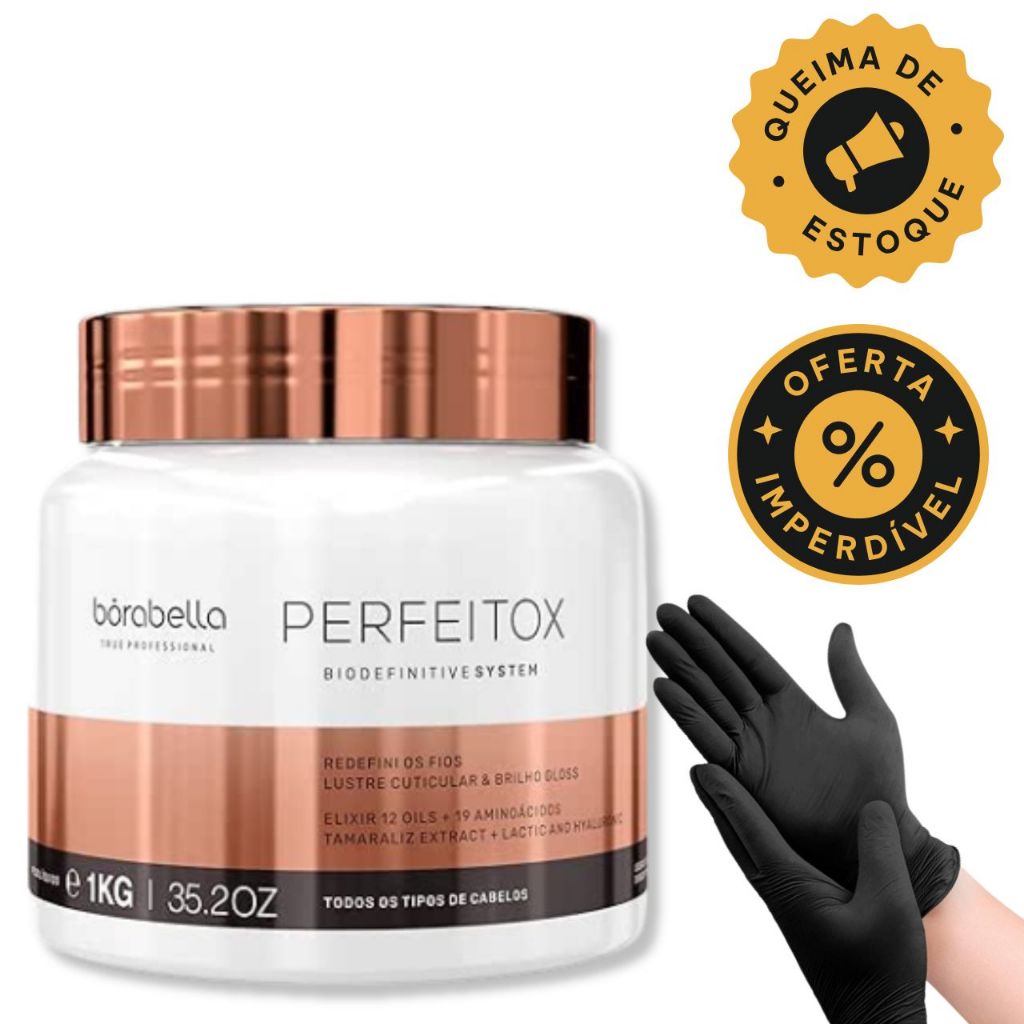 Lançamento Borabella Perfeitox Alinhamento E Nutrição 12 Oils - 1kg Antifrizz 19 Aminoácidos