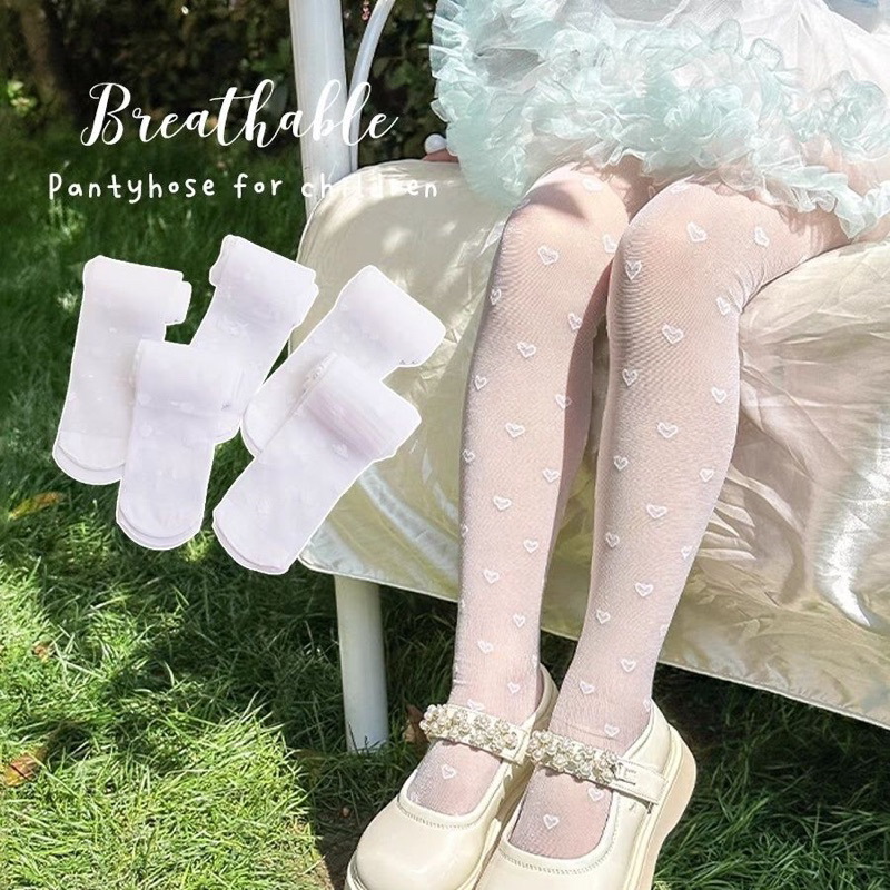 Meia Calça Infantil Com Coração Para Festa E Dança Menina em Oferta na Shopee