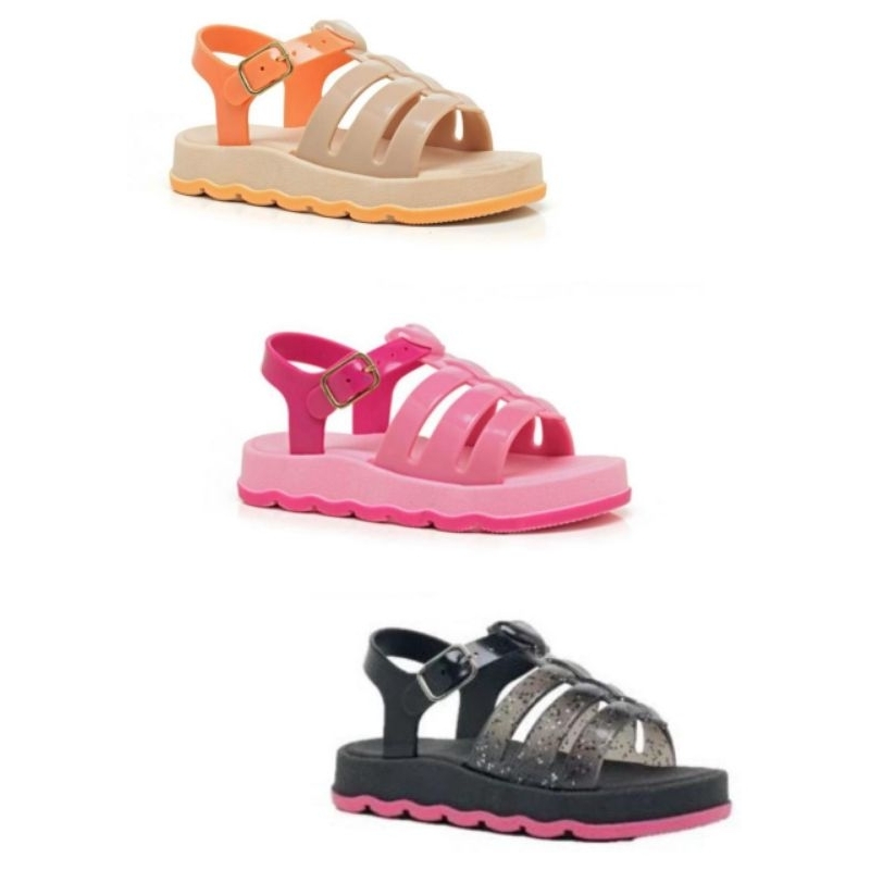 Kit 3 Pares Sandália Lulu Baby Papete Birken Baby Menina Barato em Oferta na Shopee