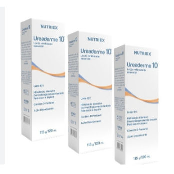 KIT COM 02 3 ou 4 Loção Ureaderme 10% Ureia 120ml Creme Hidratante +Cheiroso D-Pantenol Nutriex Pele Aspera e Ressecada em Oferta na Shopee