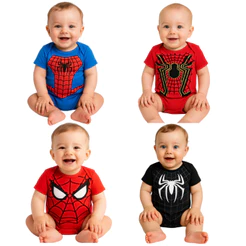 Body Bebe Homem Aranha Macacao Tematico Infantil Personagens Fantasia Mesversario Princesas Bori bory