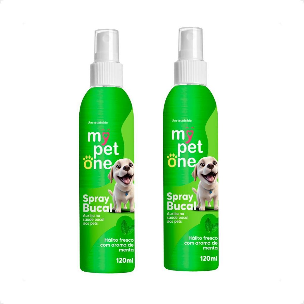 Kit 2 Spray Bucal Menta para Cães e Gatos Mypetone - 120mL - Pets