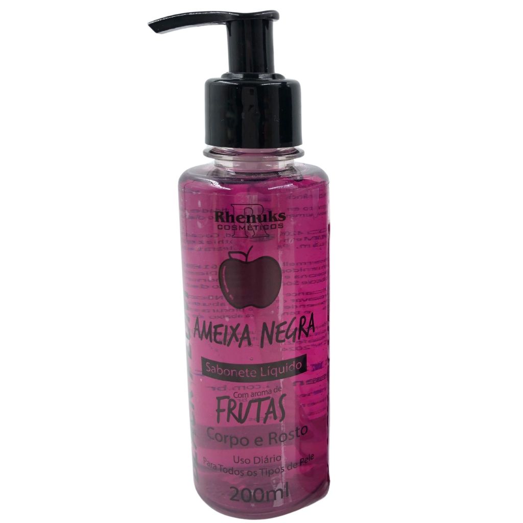 Sabonete Líquido Hidratante Frutas Corpo e Rospo Ameixa Negra Rhenuks 200 ml