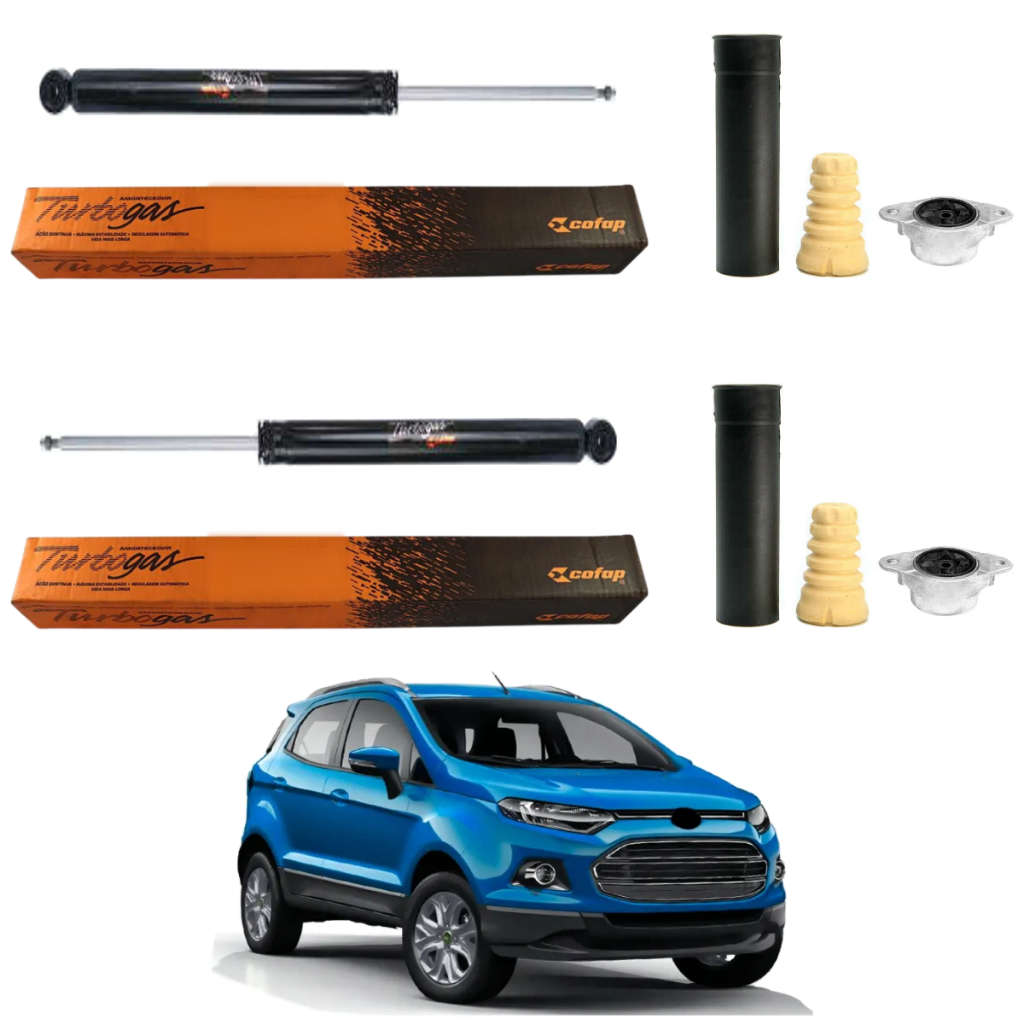 PAR AMORTECEDOR TRASEIRO ECOSPORT 4X2 2013 A 2020 COFAP + KIT