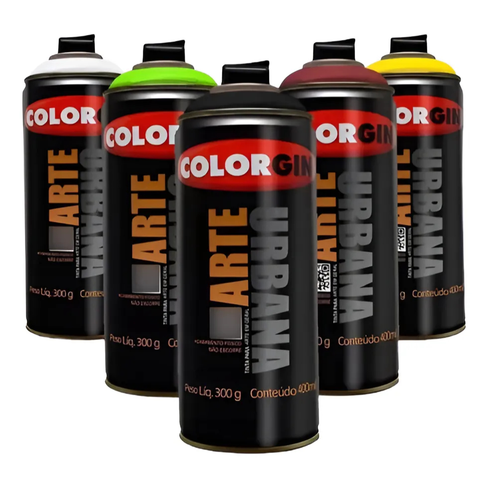 Spray Arte Urbana Graffiti Fosco Seca Rápido 400ml Colorgin - Escolha Sua Cor! em Oferta na Shopee
