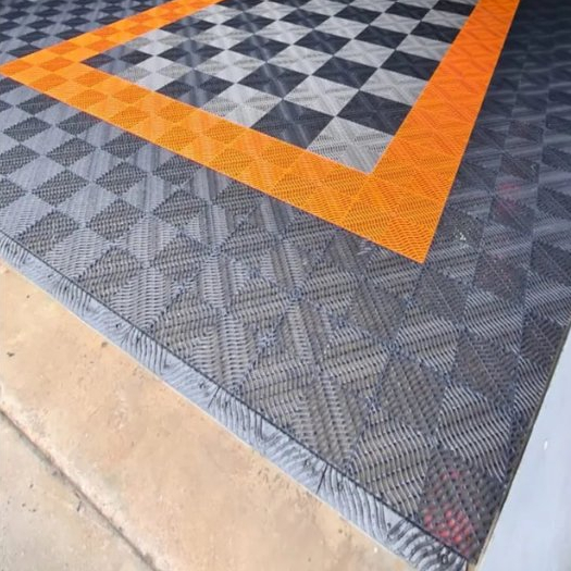 1 Rampa para Piso Modular Plástico Automotivo 33x33 Estética Garagem Banheiro Vestiário · foto 2