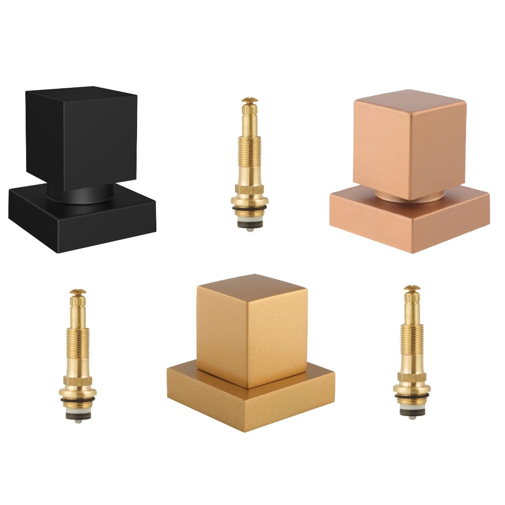 Acabamento Registro Banheiro Quadrado Padrao Deca 1/2 3/4 1'' + Reparo Cabeçote Registro de Pressão em Oferta na Shopee