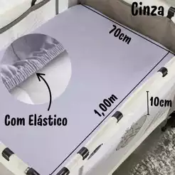 Kit 02 Lençol Avulso com Elástico Berço Desmontável Camping Chiqueirinho Várias Cores Menina Menino
