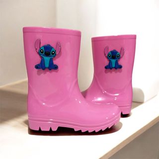 Galocha Bota de Chuva Cano Alto Stitch Infantil Menina Juvenil Menino Leve Moderna Confortável em Oferta na Shopee