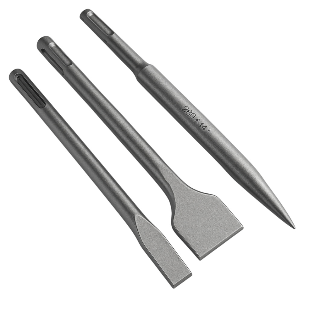 Kit 03 PCS Ponteira + Talhadeira P/Martelete 14° 250mm em Oferta na Shopee