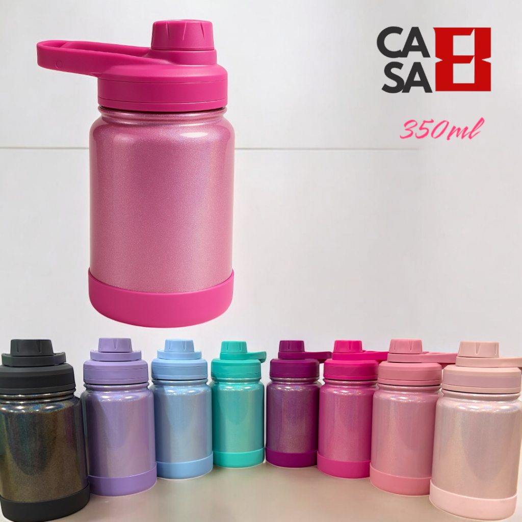 Garrafa Térmica Pequeno Perolado Holográfico 350ml parede dupla antivazamento Bebida Quente/Fria em Oferta na Shopee