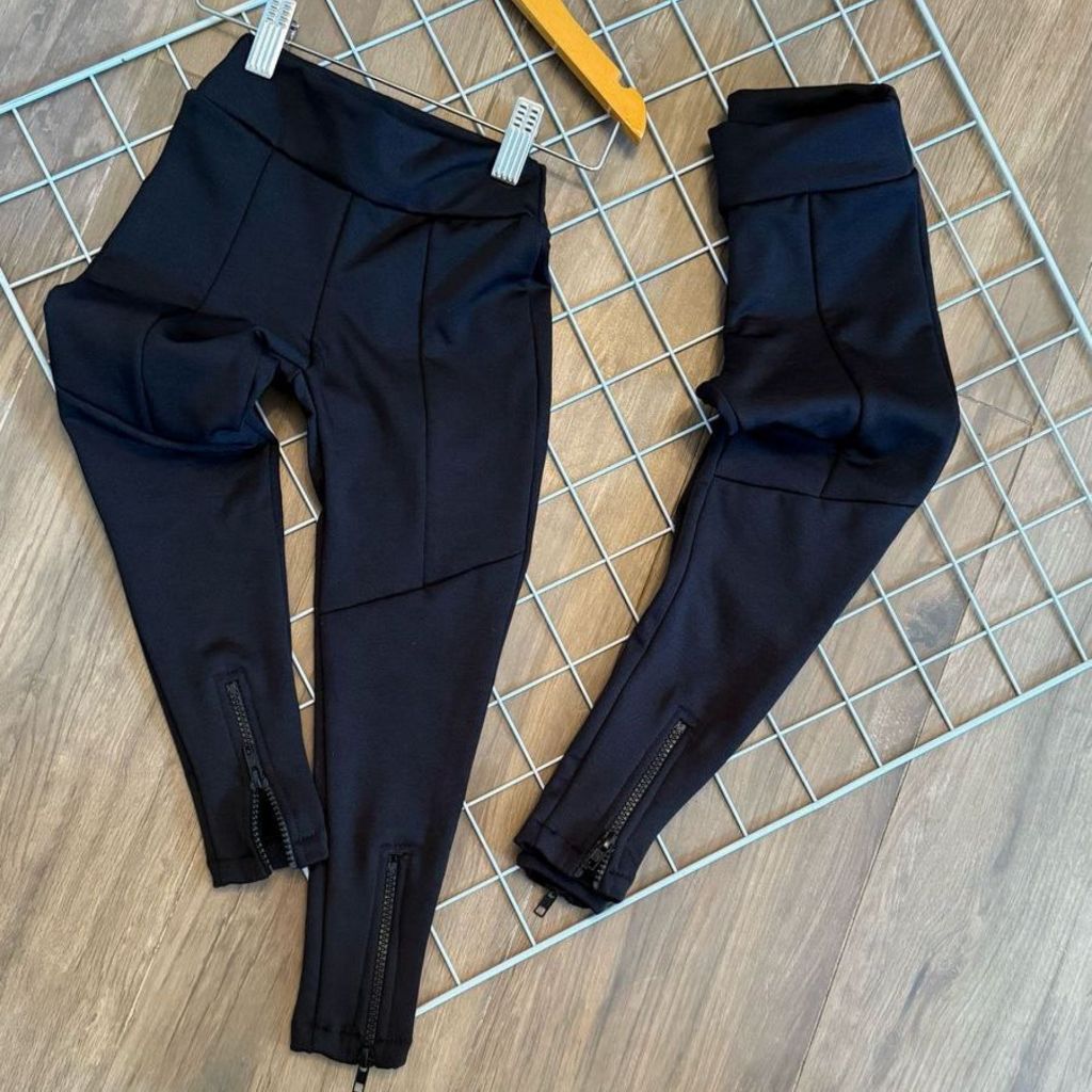 Calça Legging Infantil Flanelada Térmica Menina Grossa Estampa Lisa  Inverno Verão