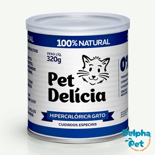 Ração Úmida Natural Para Gatos Pet Delícia Hipercalórica 320g em Oferta na Shopee