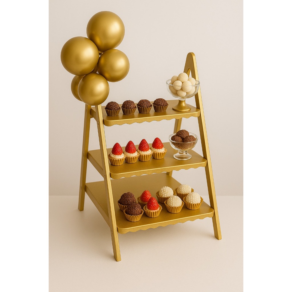 1 Escadinha Porta Doces Escada Suporte Decoração Festa
