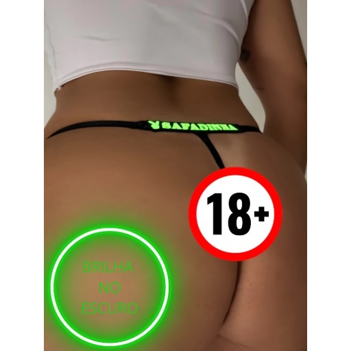 Calcinha  Fio Dental com Frase em Neon Que Brilha no Escuro Sensual Sexy Promoção dia dos namorados em Oferta na Shopee