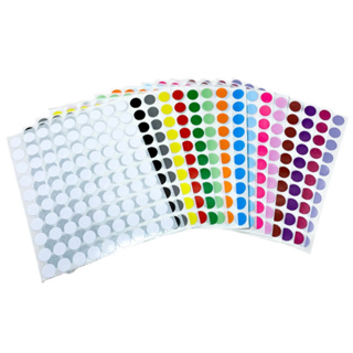 KIT 16 cores Etiqueta 12 mm Redonda/Bolinha Adesiva 90 Etiquetas cada cor em Oferta na Shopee