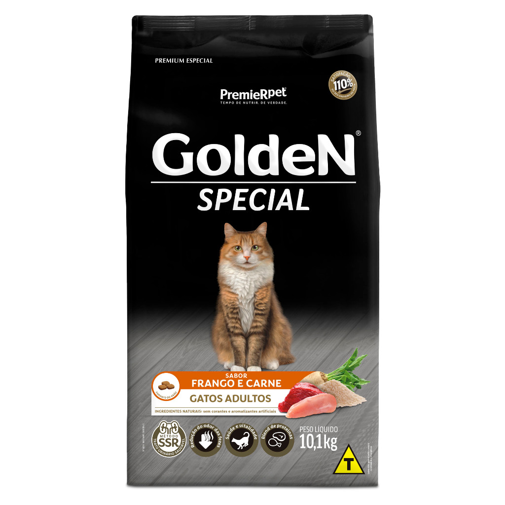 Ração Golden Special Gatos Adultos Frango e Carne 10,1kg em Oferta na Shopee