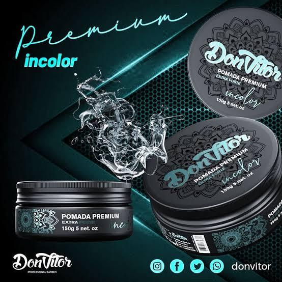 Pomada, cera, pasta incolor modeladora para cabelo Don Vitor 150g