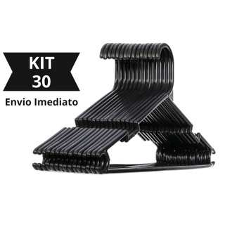 Kit 30 Cabide Adulto Resistente Redondo  ENVIO IMEDIATO