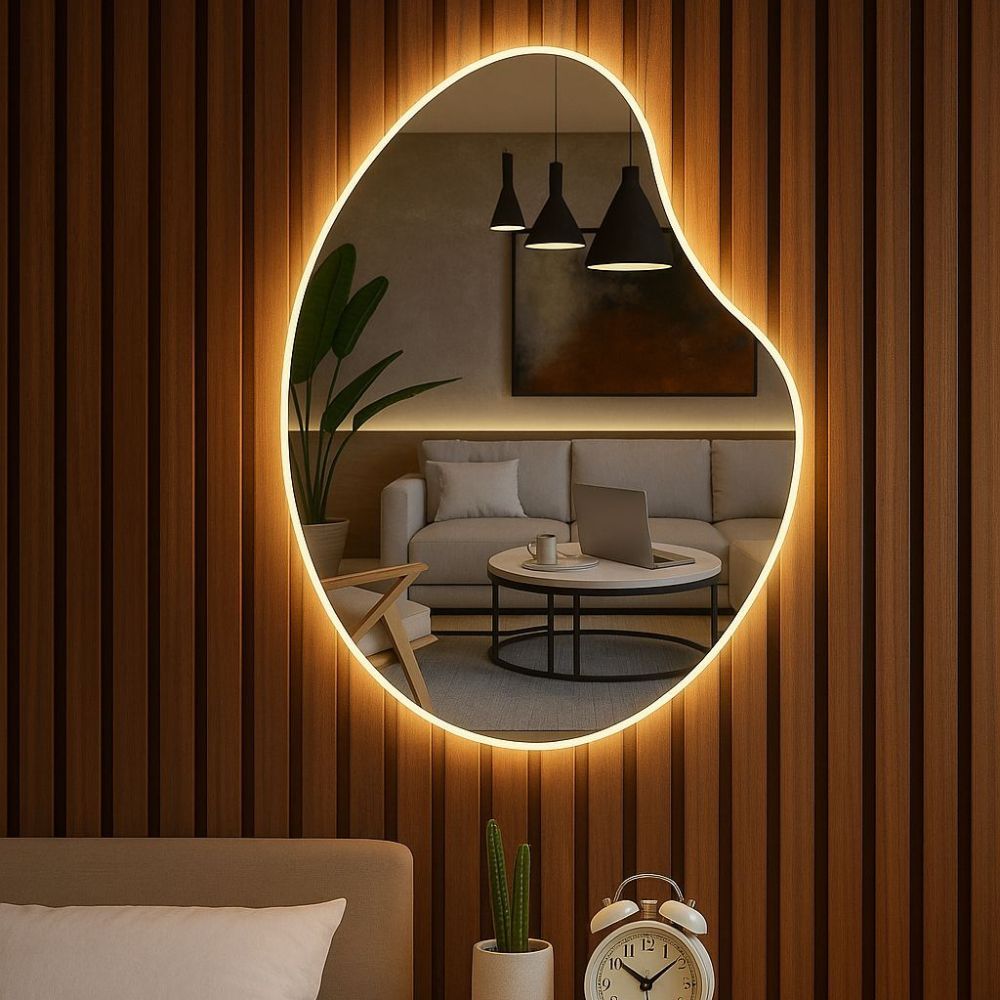 Espelho Grande Corpo Inteiro Com led Espelho Para Sala Quarto Espelho Organico