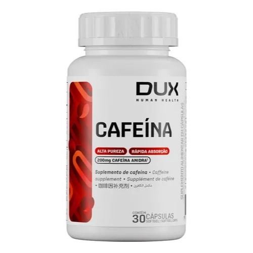 Cafeína DUX 90 Cápsulas | Energia, Foco e Termogênese | Alta Performance e Queima de Gordura