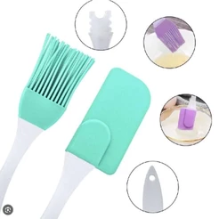 DAGUAN Kit Espátula + Pincel Silicone Cozinha Culinária Multicolor Espátula Pão Duro Raspa Tudo