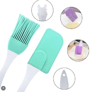 GUIANA Kit Espátula + Pincel Silicone Cozinha Culinária Multicolor Espátula Pão Duro Raspa Tudo em Oferta na Shopee