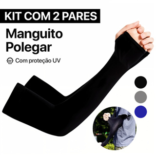 Kit 1 ou 2 Pares Manguito Proteção Solar UV Fina Braço Seda Masculina Feminina Respirável 40cm em Oferta na Shopee