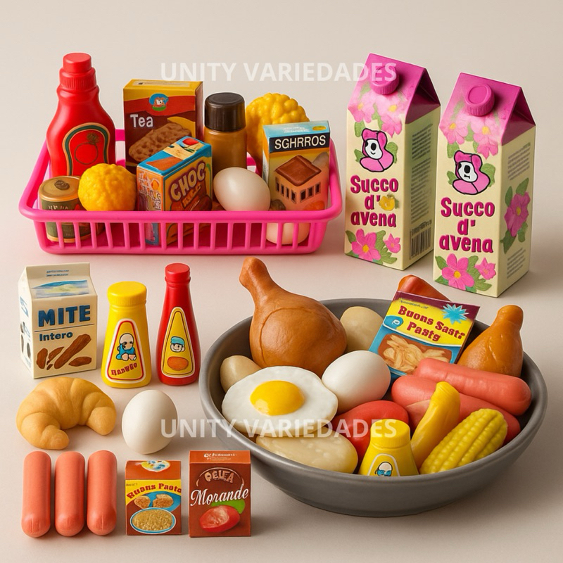 Kit Brinquedos Menina Menino 31 Pc Comidinha Infantil Mercadinho Comidas Panelinha Brinquedo Cozinha em Oferta na Shopee