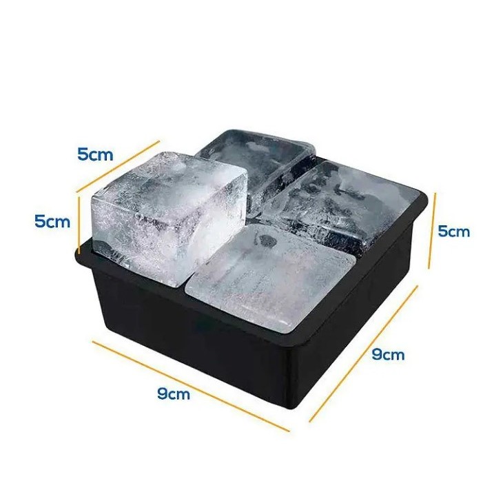 DAGUAN Forma De Gelo Silicone 5*5 Cubo Grande 4/6/8 Cubos Drink Whisky Top Flexível E Resistente — imagem 2 de 2