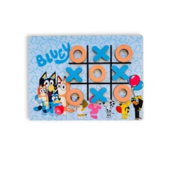 Kit 10 Jogo da Velha Bluey e Bingo e Amigos Lembrancinha Aniversario mdf 18x14cm
