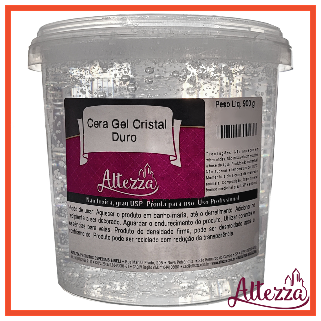 Parafina Gel Cristal Dura Kit 1 Altezza 900gr = 1,10 Litros