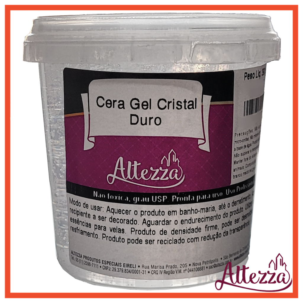 Parafina Cristal Dura Em Gel Pote 390g Vela ( Rende 450ml )