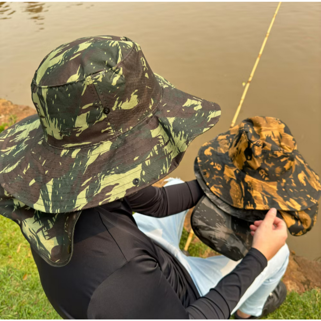 Chapéu Pescador Australiano Boné Pesca Proteção Pescoço Sol Chapéu Pescador Camping Australiano Com Varios Cores