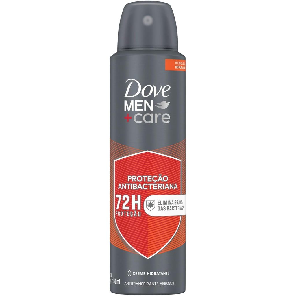 Desodorante Antitranspirante Dove Men+Care Aerossol Proteção Antibacteriana 72h Com 150ml