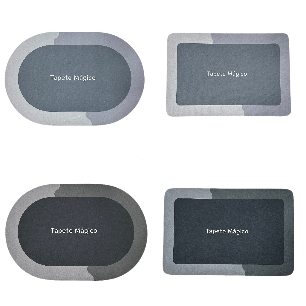 Kit 2 Tapete de banheiro absorvente de água de secagem rápida conjunto de 2 pcs