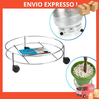 Suporte Para Gás Botijão Com Rodinha Cromado Aço 40kg em Oferta na Shopee
