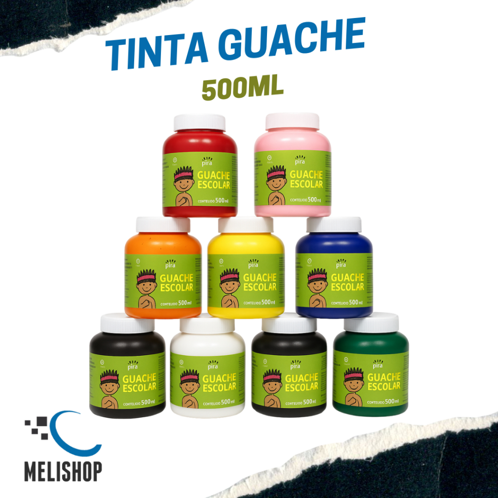Tinta Guache 500ml Piratininga Original Tempera Guache