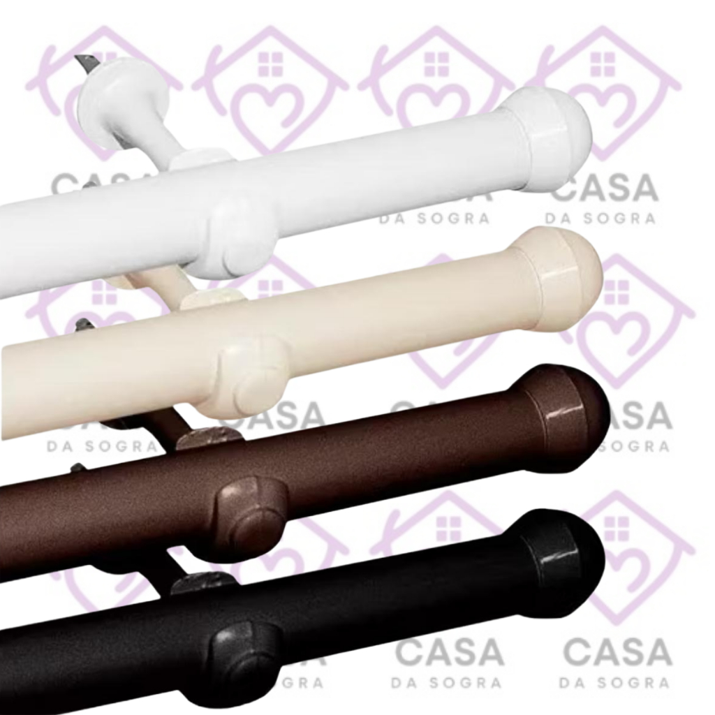 Kit Varão de Madeira Para Cortina Simples 3,00 Metros 19mm com Suporte e Ponteira em Oferta na Shopee