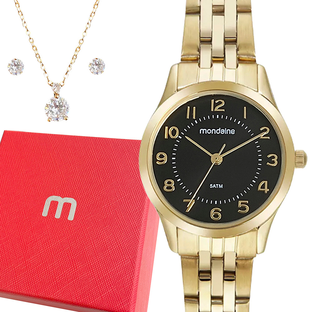 Relógio Feminino Mondaine Dourado Original 1 Ano de Garantia - Watches