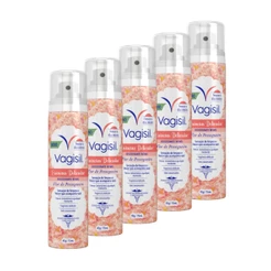 Kit 5x Vagisil Desodorante Íntimo Essências Delicadas Flor de Pessegueiro 75ml