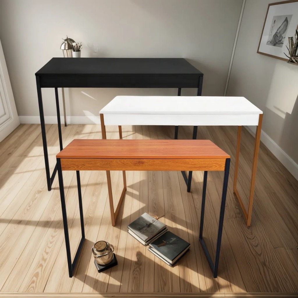 Mesa Escrivaninha Escritório Estilo Industrial Computador 90 Cm Home office