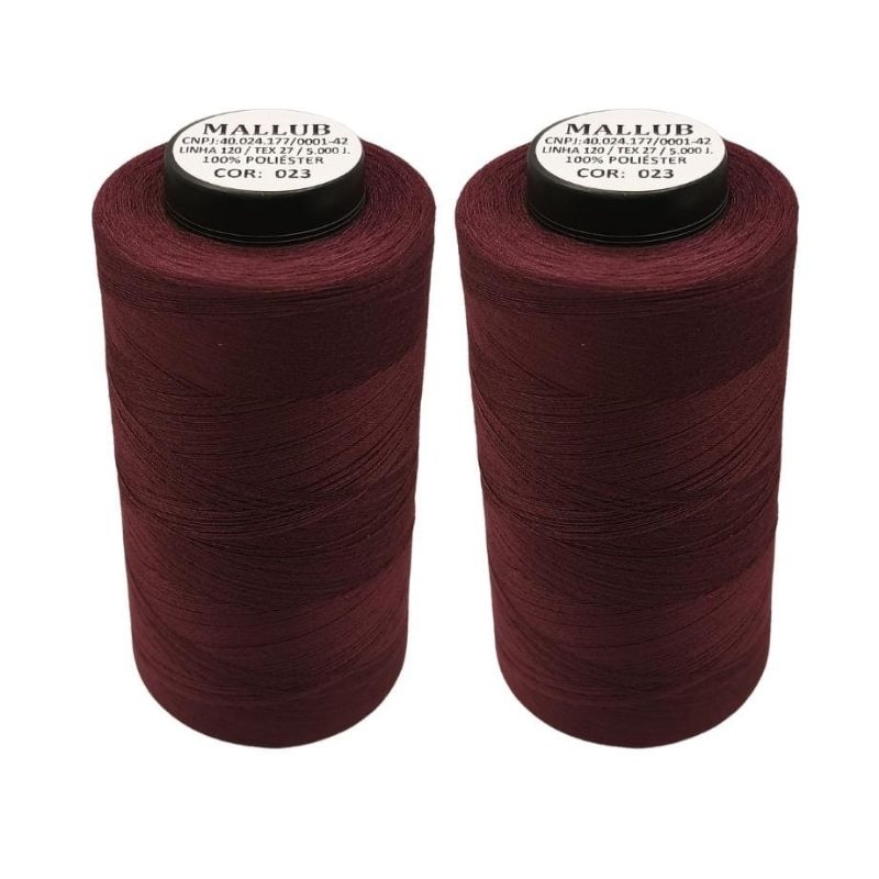 LINHA DE COSTURA RETA COR BRANCO, PRETO CONE COM 2.000j OU 5.000 JARDAS, 1 CONE