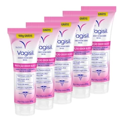 Kit 5x Vagisil Sabonete Líquido Íntimo Odor Block 200 + 100g Grátis