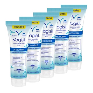 Kit 5x Vagisil Sabonete Líquido Íntimo PH Equilíbrio 200 + 100g Grátis em Oferta na Shopee