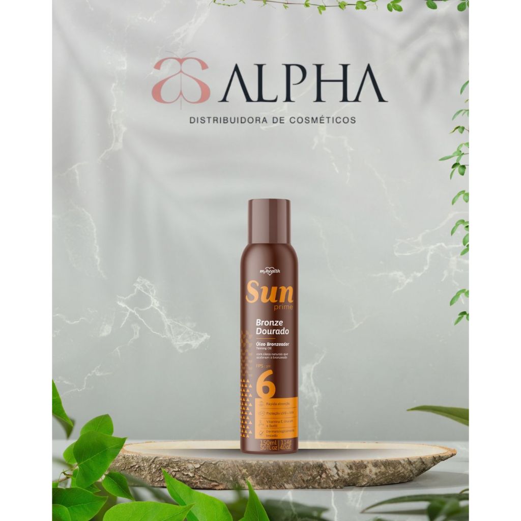 Óleo Bronzeador FPS 6 Sun Prime MyHealth Spray Bronzeamento Rápido Proteção UVA+UVB Vitamina E
