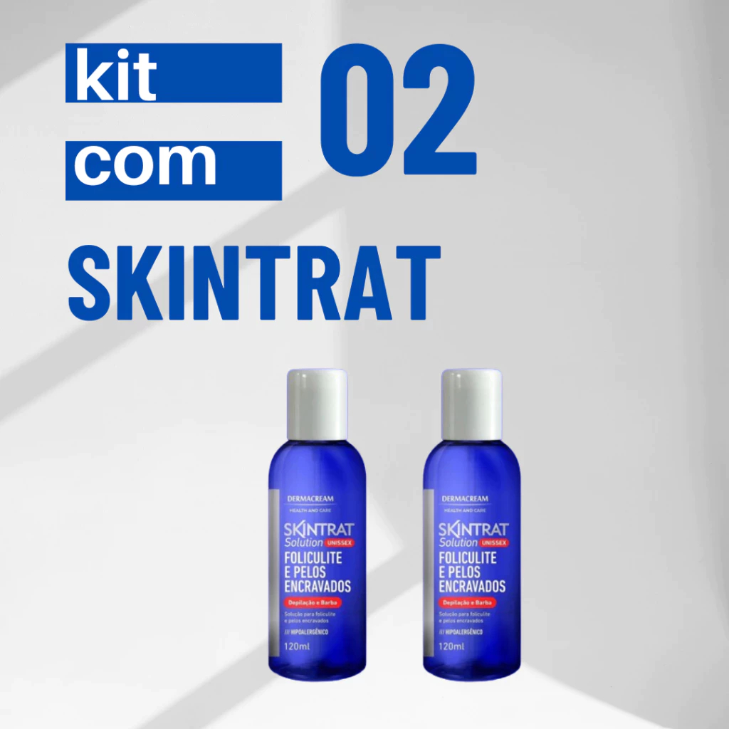 Kit  2 Skintrat Para Foliculite e Pelos Encravados Depilação e Barba 120ml - Dermacream Unissex em Oferta na Shopee
