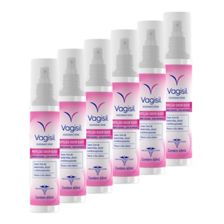 Kit 6x Vagisil Desodorante Íntimo Odor Block 60ml em Oferta na Shopee